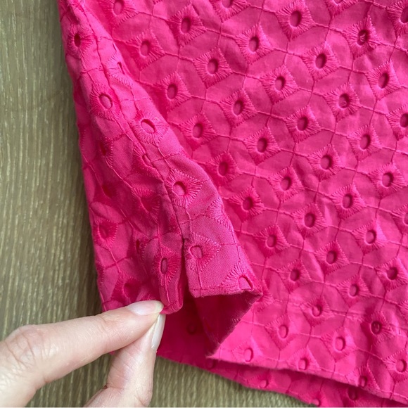 NWT The Limited Hot Pink Eyelet Tailored Shorts Cotton Pockets - Picture 5 of 16
